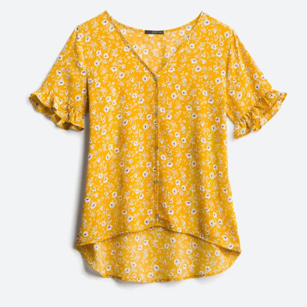 Ruffle Sleeve Blouse